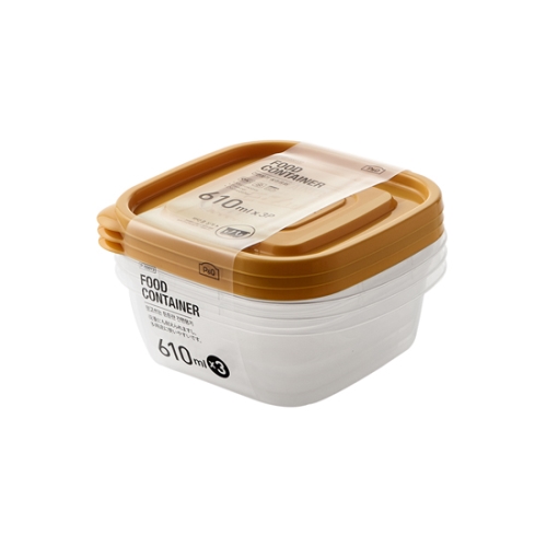 이지 컨테이너 610㎖ 3P세트 옐로우