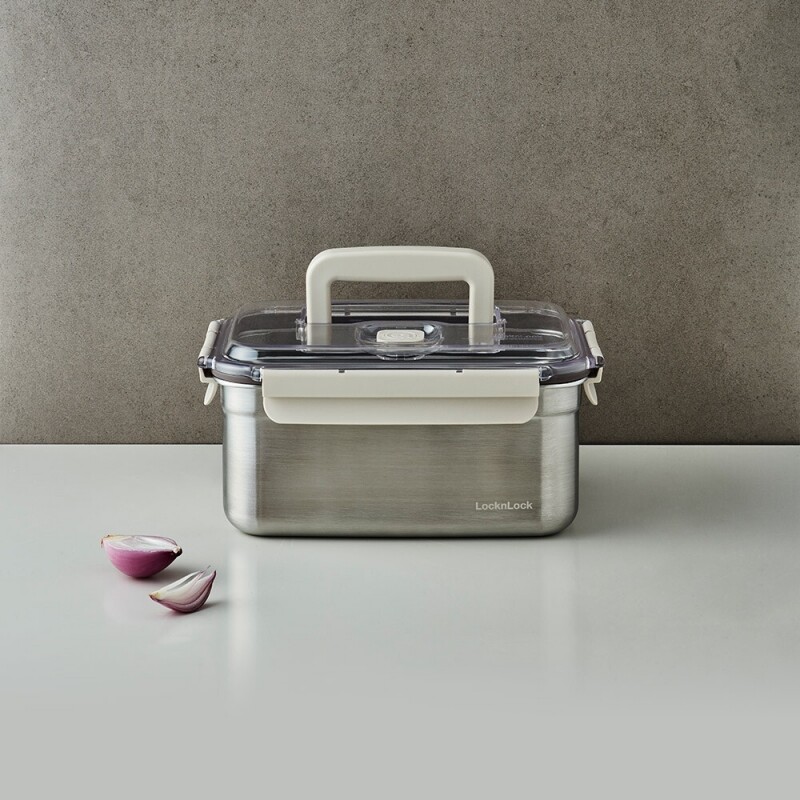 NEW 숨쉬는 스텐 김치통 직사각 3.8L