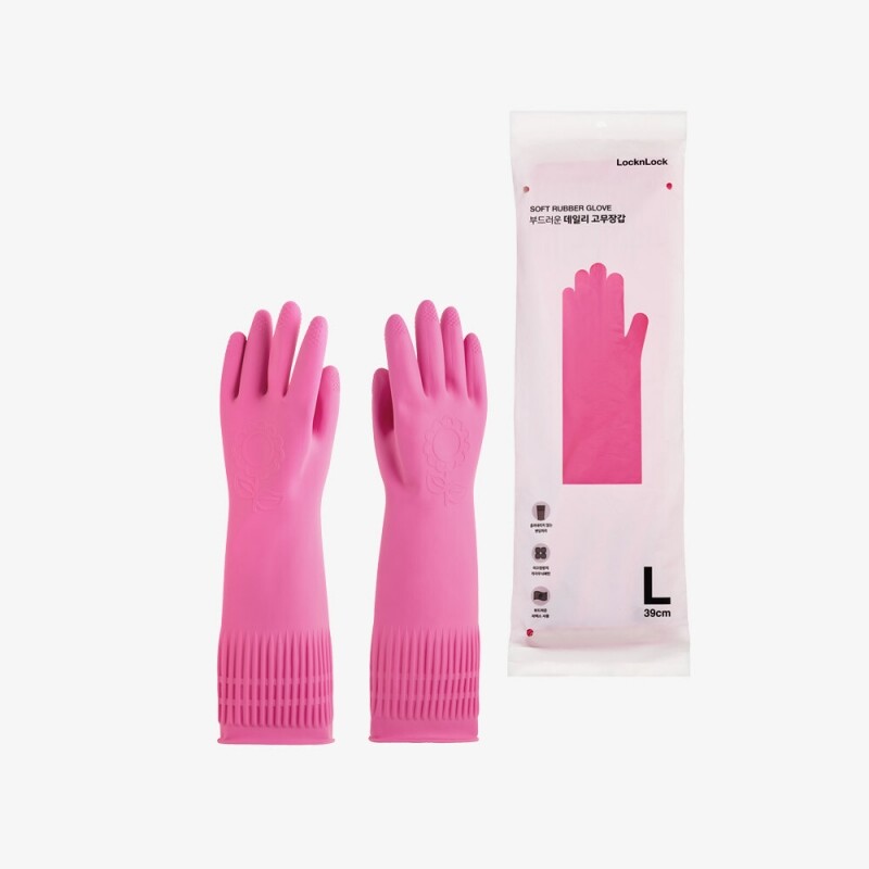 부드러운 데일리 고무장갑 L