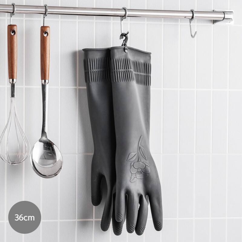 데일리 걸이형 고무장갑 36cm - 그레이