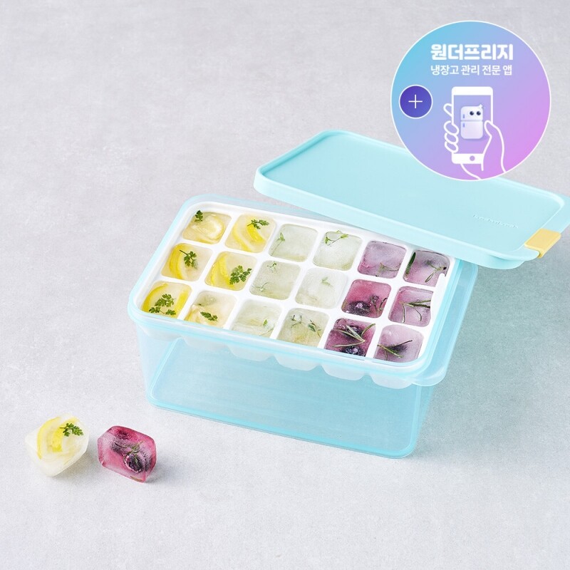 프리저핏 냉동실 정리용기 1.65L + 칸칸이 18구