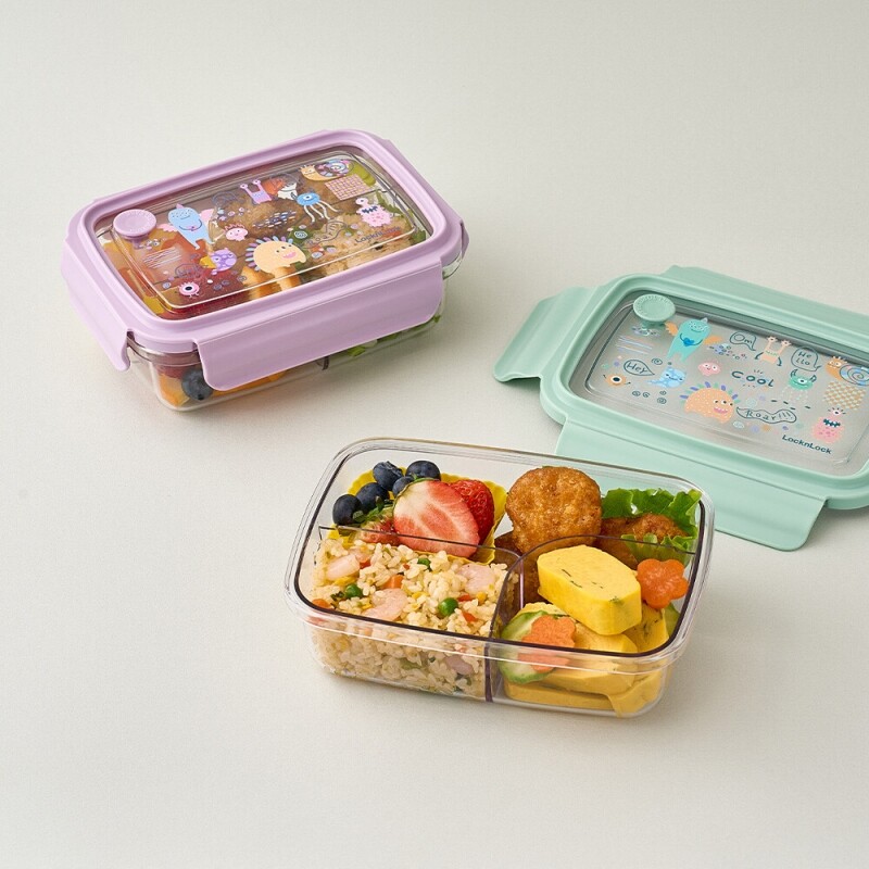 투고 3칸 나눔 클리어 도시락 750ml