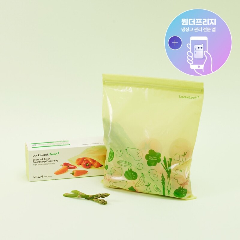 스마트킵 프레쉬 이중지퍼백M 12매 (3L)