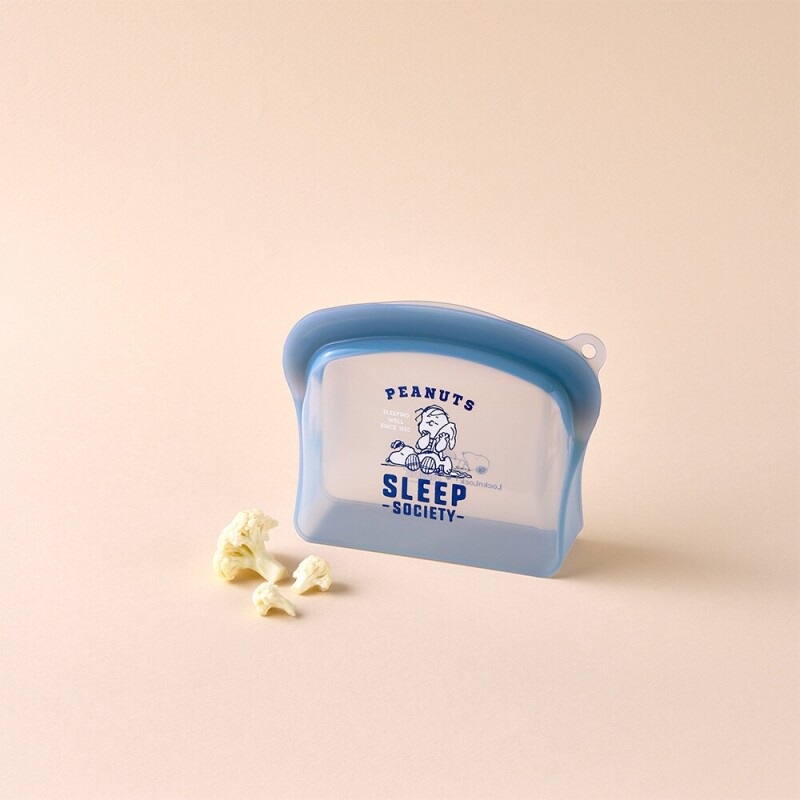 스누피 실리콘 지퍼백 600ml
