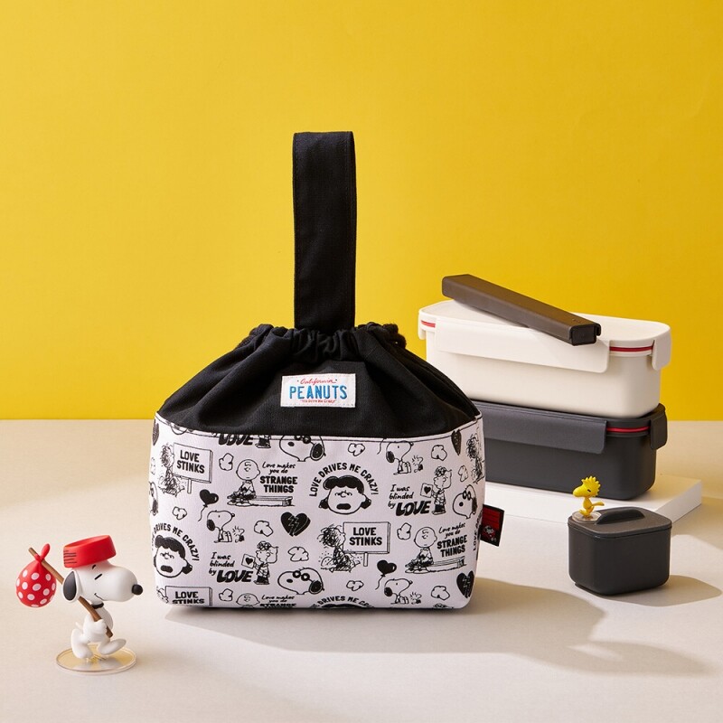 스누피 슬림도시락 가방세트