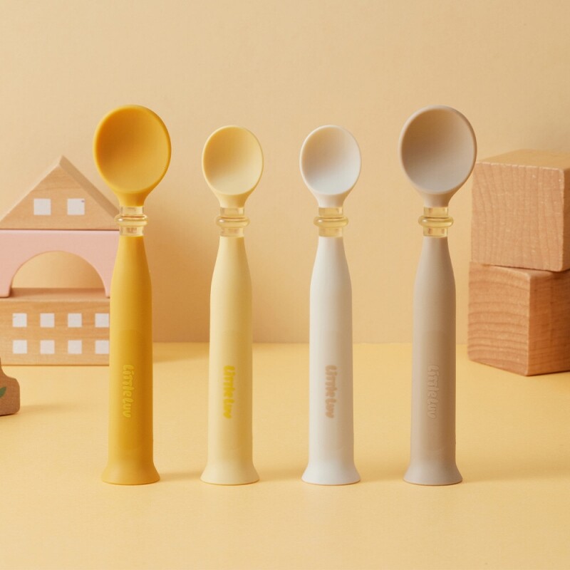 리틀럽 셀프스탠딩 실리콘 스푼 2P