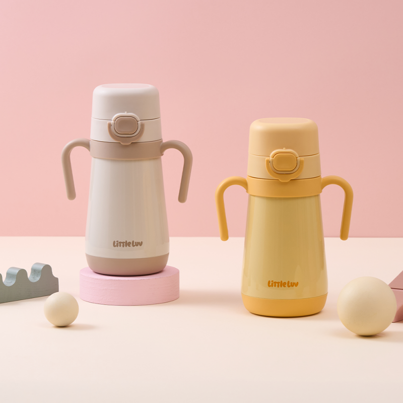 리틀럽 원터치 스텐 양손 빨대컵 300ML