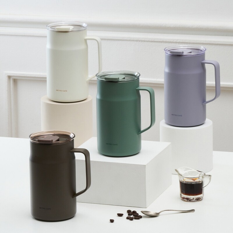 메트로 카페 머그 세라믹 텀블러 600ml