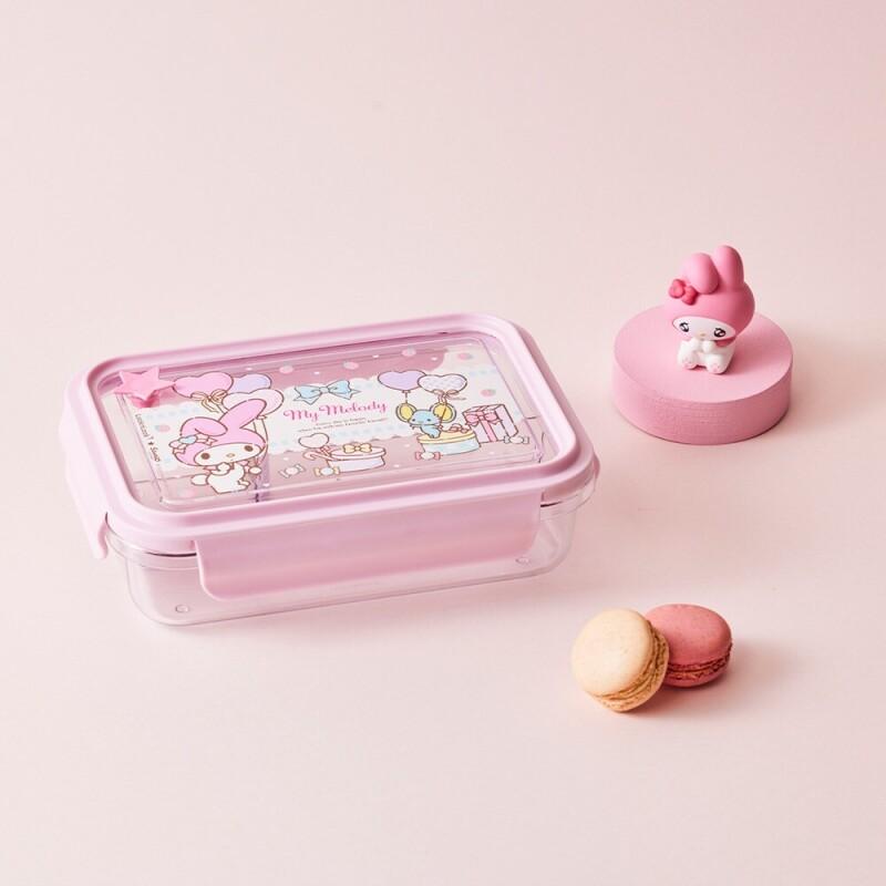 스쿨핏 산리오캐릭터즈 세 칸 나눔 클리어 도시락